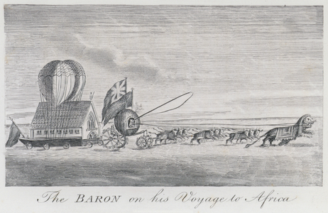 IIlustration for the Adventures of Baron Munchausen (engraving)