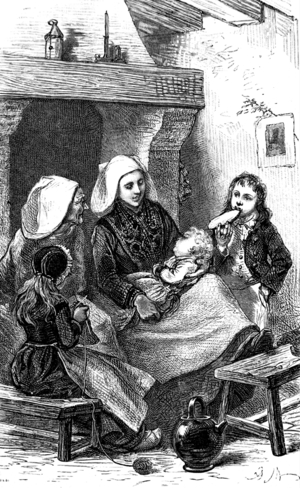 Three generations sitting together, 1850