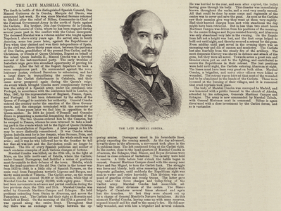 The late Marshal Concha (engraving)
