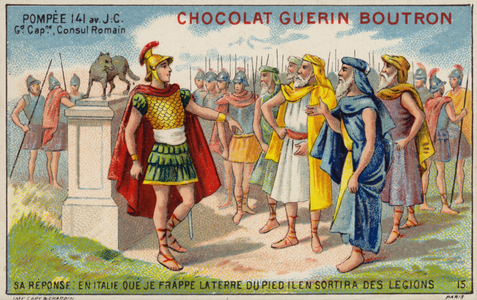 Pompey the Great, Roman general and consul (chromolitho)