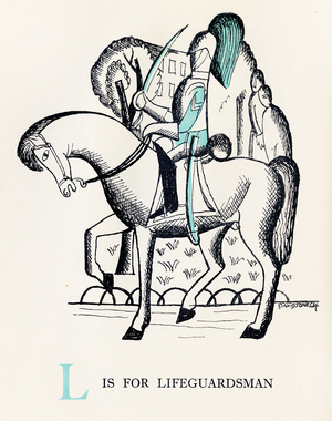 L is for Lifeguardsman, 1924 (print)