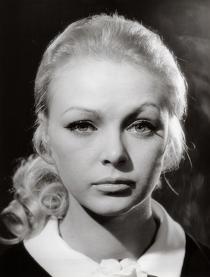 German actress and singer Barbara Schoene, Germany late 1960s (b/w photo)