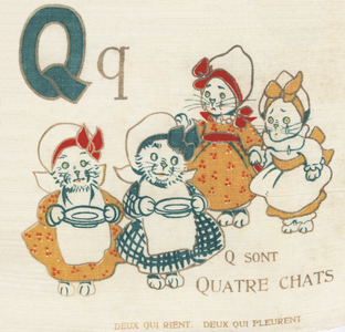 Q are Four cats, two laughing, two crying.