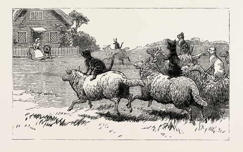 The Farmer Soon Heard Where His Sheep Went Astray, 1890 (engraving)