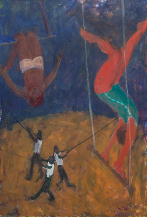 Trapeze Artists, 2018 (oil on canvas)