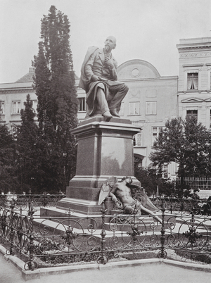 Lubeck: Geibel-Denkmal (b/w photo)