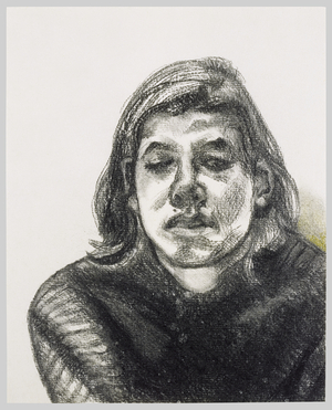 Bella, 1990 (charcoal and pastel)