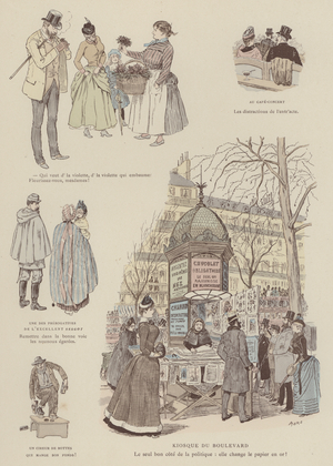 Illustration for Paris Brillant (colour litho)