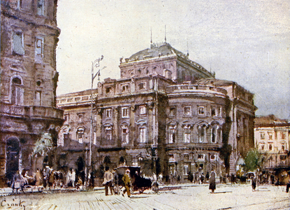 Budapest,the national Theater, c.1930 (illustration)
