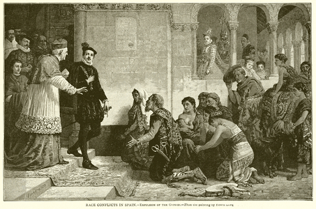 Race conflicts in Spain.--Expulsion of the Gypsies (engraving)