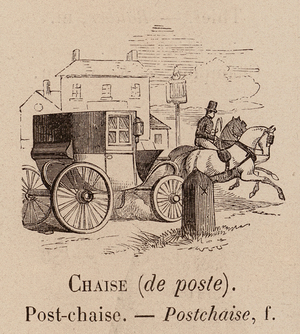 Le Vocabulaire Illustre: Chaise (de poste); Post-chaise; Postchaise (engraving)