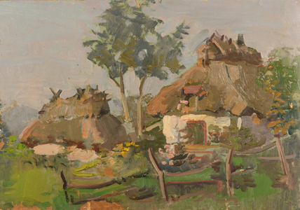 Ukrainian Cottage, 1961 (oil on card)