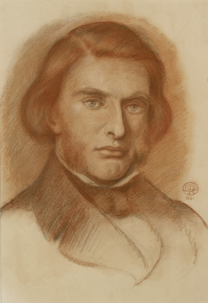Portrait of John Ruskin, 1861 (red and some black chalk)
