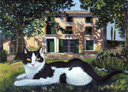 Cat in the Vicinity of Avignon, France 2001 Isy Ochoa (b.1961French) Oil on canvas