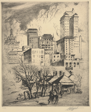 The Old and The New (etching)
