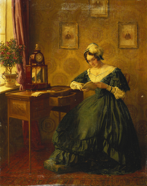 A Good Read, 1919 (oil on canvas)