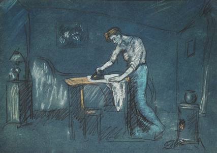 The Ironer, 1904 (pastel and gouache on board)