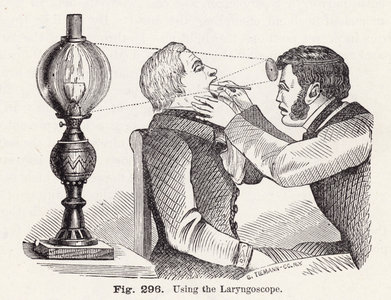 Using the Laryngoscope (engraving)