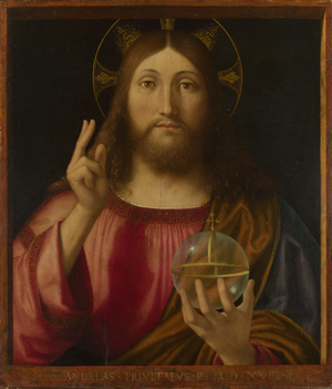 Salvator Mundi or Saviour of the World, 1519 (oil on poplar)