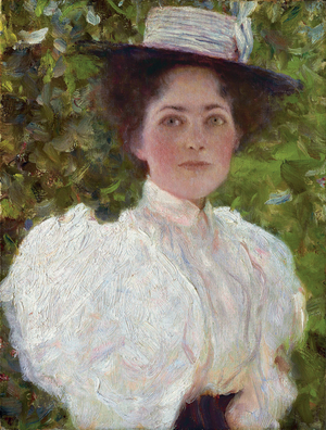 Girl in the Foliage, c.1908 (oil on canvas)