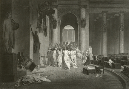 Death of Julius Caesar, 44 BC (engraving)