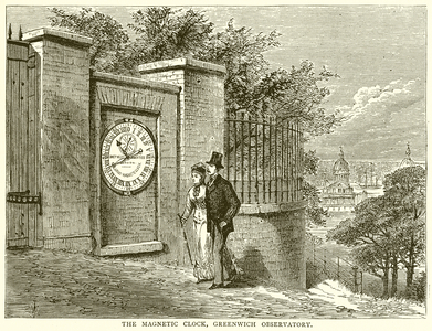 The Magnetic Clock, Greenwich Observatory (engraving)