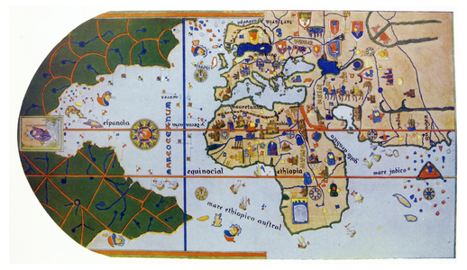 Map of the World, drawn 1500