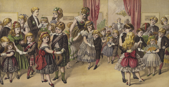 The dance begins (colour litho)