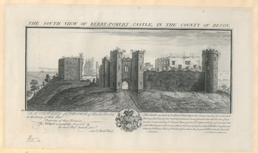 The South West View of Berry-Pomery Castle, in the County of Devon, 1734 (engraving)