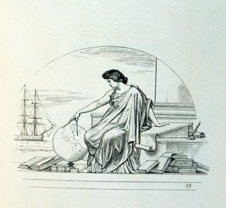 Illustration for 'Les Destinees' a collection of French poems by Alfred Victor, Comte de Vigny (engraving)