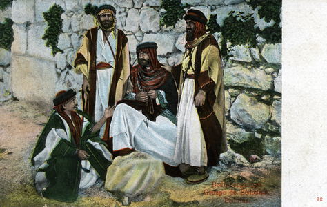 Postcard depicting Bedouin Men, c.1900 (print)