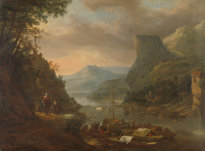 River View in a Mountainous Region, c.1667 (oil on canvas)