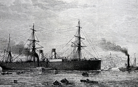 The French Transatlantic Steamship Company's 'Amerique', 1850