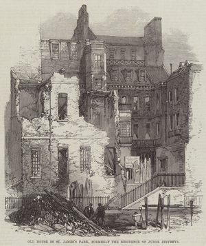 Old House in St James's Park, formerly the Residence of Judge Jeffreys (engraving)