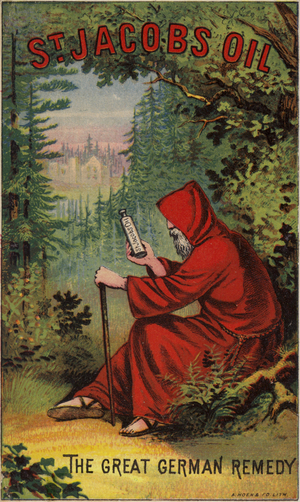Monk Resting In Forest (chromolitho)