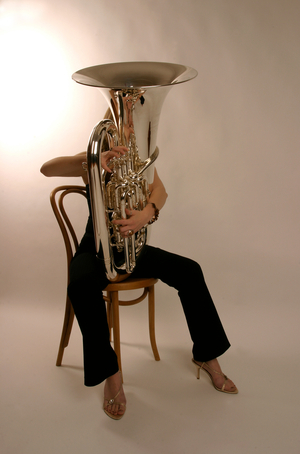 Tuba - woman playing