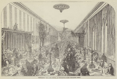 Freemasons' Ball and Supper, at Worcester (engraving)