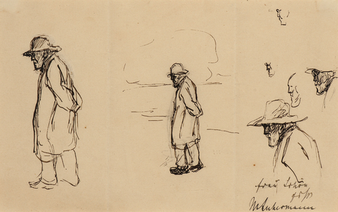 Sketches of Jozef Israëls, 1912 (pencil, pen & ink on paper)