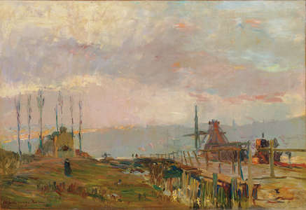 Le pont rustique pres de Rouen (oil on canvas)