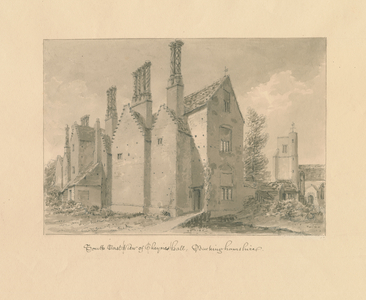 Buckinghamshire - Chenies Hall: sepia drawing, 1824 (drawing)