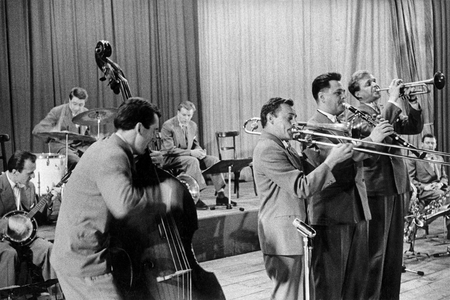 Plzen, famous for its Pilsen-beer, also has a jazz orchestra ..., 1956 (photo)