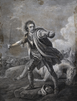Depiction of actor David Garrick in the role of Richard the Third