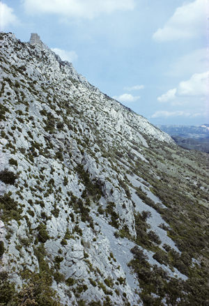 The last redoubt of the heretic Cathars, near the town of Beaucaire, Languedoc, France (photo)