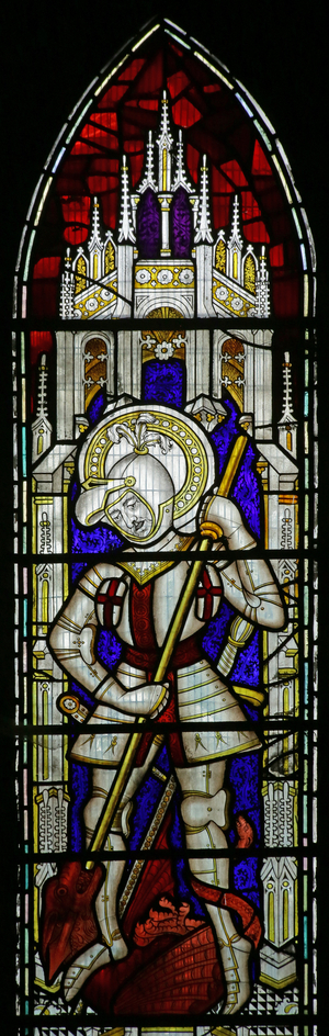 St George (Modern by David Evans) (stained glass)