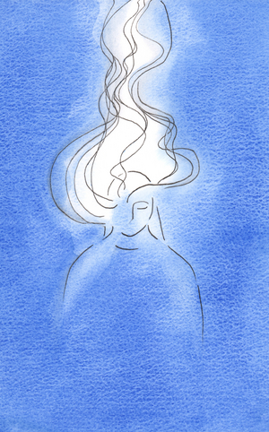If we surrender ourselves to God's will in prayer and in our daily lives, the Holy Spirit will transform us and make us holy , 2002 (w/c on paper)
