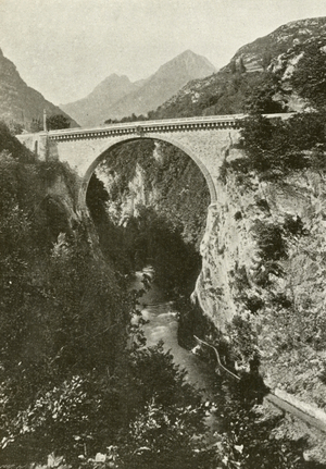 Saint-Sauveur, Pont Napoleon (b/w photo)