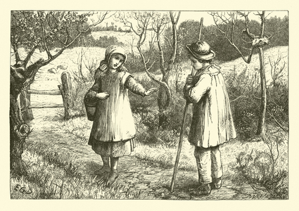 Little maid, pretty maid (engraving)