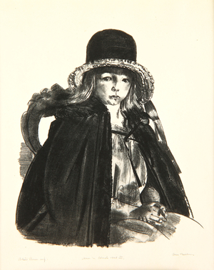 Jean in a Black Hat, 1923-24 (litho)