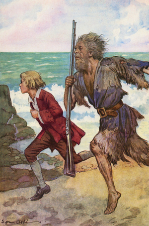 Illustration for Treasure Island by Robert Louis Stevenson (colour litho)