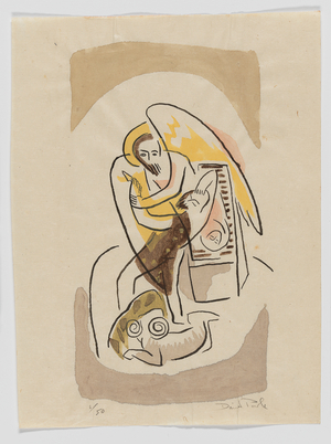 Abraham's Offering, from the Genesis series, 1934 (stencil print with watercolor)